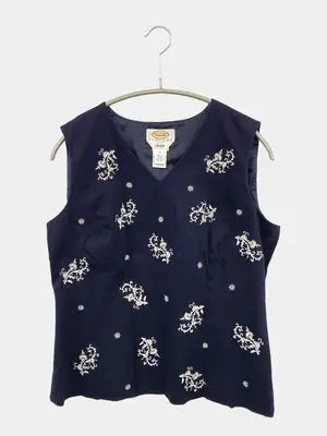 Talbots petites/ベスト/トップス/ネイビー/4