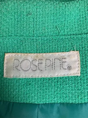 ROSE PINE/ノーカラージャケット/ジャケット/アウター/グリーン/M-L