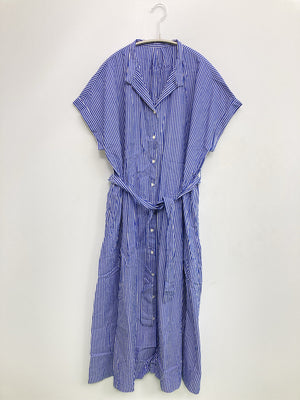 MELROSE/メルローズ/シャツワンピース/ワンピース/ドレス/ブルー