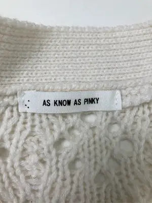 AS KNOW AS PINKY/アズノゥアズピンキー/カーディガン/ボレロ/トップス/ホワイト/＊