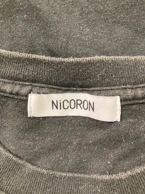 NICORON/ニコロン/Tシャツ/カットソー/トップス/ブラック