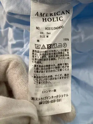 AMERICAN HOLIC/アメリカンホリック/シャツ/ブラウス/トップス/スカイブルー/M