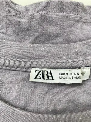ZARA/ザラ/Tシャツ/カットソー/トップス/パープル/s