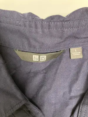 UNIQLO/ユニクロ/シャツワンピース/ワンピース/ドレス/ネイビー/L