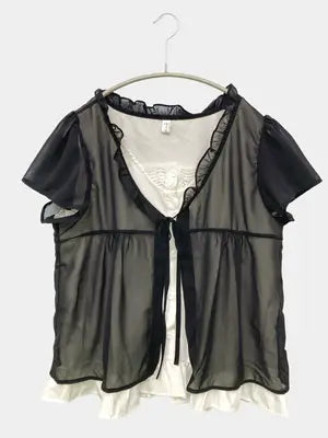 Fashion/ファッション/シャツ/ブラウス/トップス/ブラック