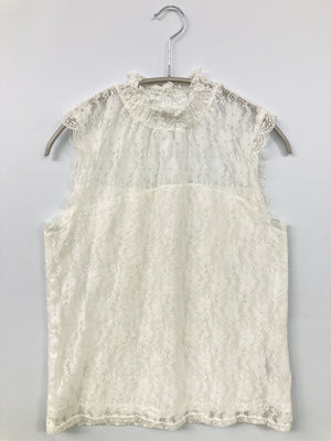 ViS/ビス/ノースリーブ/トップス/ホワイト/F