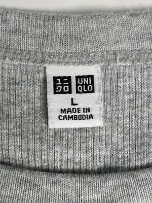 UNIQLO/ユニクロ/Tシャツ/カットソー/トップス/グレー/L