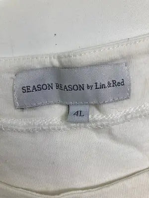 SEASON REASON/シーズンリーズン/Tシャツ/カットソー/トップス/ホワイト/4L