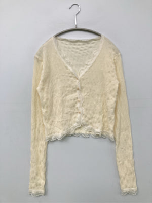 カーディガン/ボレロ/トップス/アイボリー/One-size