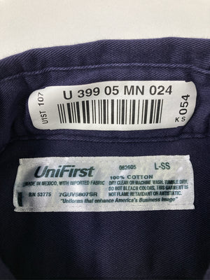 unifirst/シャツ/ブラウス/トップス/ネイビー/L-SS