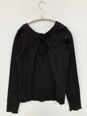 AUNT MARIE'S/アントマリーズ/Tシャツ/カットソー/トップス/ブラック/F