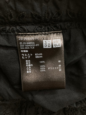 UNIQLO/ユニクロ/ショート/ミニスカート/スカート/ブラック/ウエスト61cm　ヒップ88cm