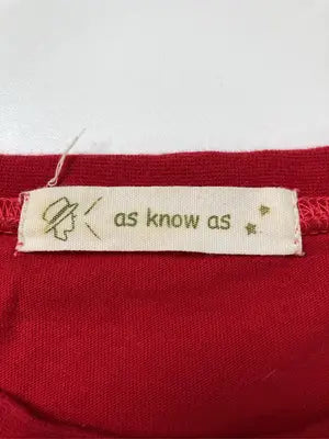 as know as/アズノゥアズ/Tシャツ/カットソー/トップス/レッド