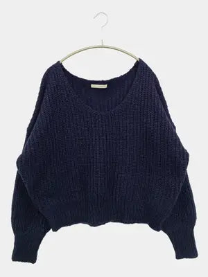 MOUSSY/マウジー/ニット/セーター/トップス/ネイビー/FREE
