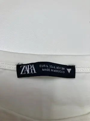 ZARA/ザラ/Tシャツ/カットソー/トップス/ホワイト/USA L