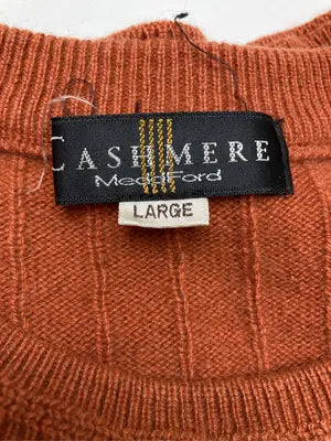 CASHMERE/カシミヤ/ニット/セーター/トップス/オレンジ/LARGE