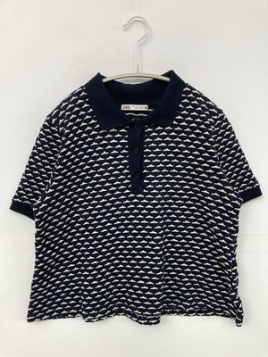 ZARA/ザラ/ポロシャツ/トップス/ブラック/EUR S/USA S/MEX 26