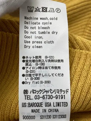 AZUL by MOUSSY/アズールバイマウジー/ニット/セーター/トップス/イエロー/M