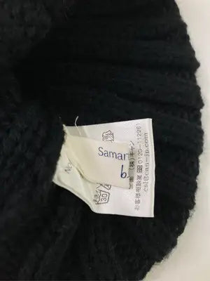 Samansa Mos2 blue/サマンサモスモスブルー/ニットキャップ/ビーニー/帽子/ブラック