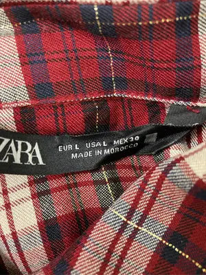ZARA/ザラ/シャツ/ブラウス/トップス/レッド/USA L