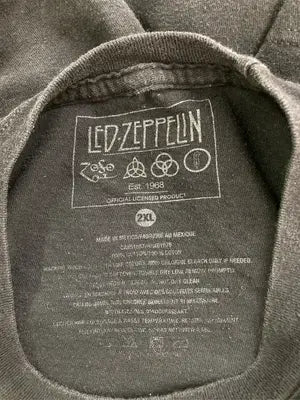 LED・ZEPPELIN/Tシャツ/カットソー/トップス/ブラック/2XL
