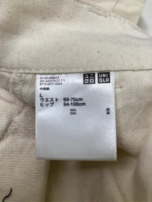 UNIQLO/ユニクロ/チノパンツ/パンツ/アイボリー/L    ウエスト69-75cm    ヒップ94-100cm