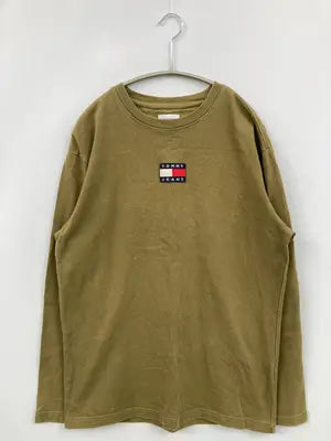 TOMMY JEANS/トミージーンズ/Tシャツ/カットソー/トップス/カーキ/S