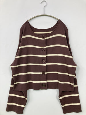 vis-a-vis/ヴィザヴィ/カーディガン/ボレロ/トップス/ブラウン/F