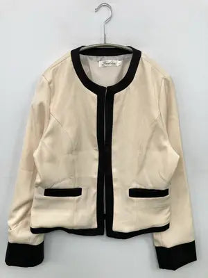 Fashion/ファッション/ノーカラージャケット/ジャケット/アウター/ベージュ/L