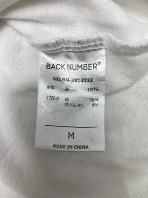 BACK NUMBER/バックナンバー/Tシャツ/カットソー/トップス/ホワイト/MEDIUM