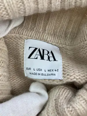 ZARA/ザラ/ニット/セーター/トップス/ベージュ/USA L