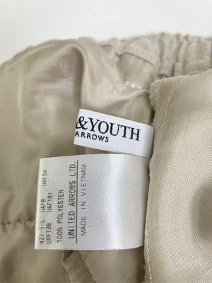 BEAUTY&YOUTH/ビューティーアンドユース/スラックス/パンツ/ベージュ/L