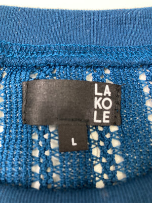 LAKOLE/ラコレ/ニット/セーター/トップス/ブルー/L