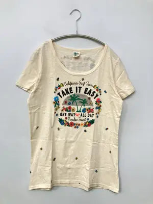 ROXY/ロキシー/Tシャツ/カットソー/トップス/アイボリー/L