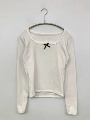 QY/Tシャツ/カットソー/トップス/ホワイト/2