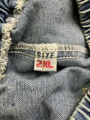 デニムパンツ/パンツ/ブルー/2XL