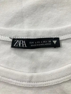 ZARA/ザラ/Tシャツ/カットソー/トップス/ホワイト/EUR L/USA L/MEX 30