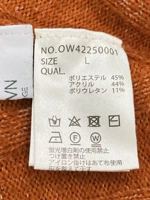 OWN/オウン/ニット/セーター/トップス/オレンジ/L