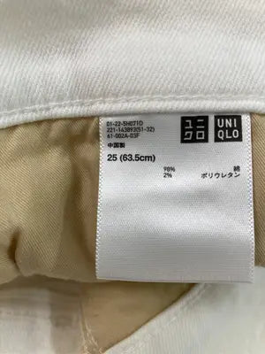 UNIQLO/ユニクロ/デニムパンツ/パンツ/ホワイト/25 (63.5cm)