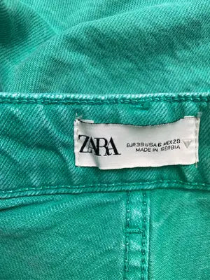 ZARA/ザラ/デニムパンツ/パンツ/グリーン/USA 6
