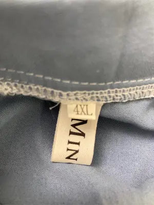 MINGDU/ワンピース/ワンピース/ドレス/ブルー/4XL