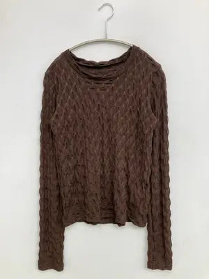 AS KNOW AS PINKY/アズノゥアズピンキー/Tシャツ/カットソー/トップス/ブラウン/M  バスト79～87　身長154～162