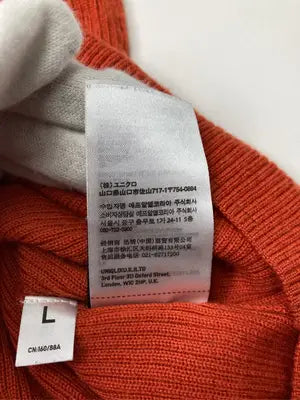 UNIQLO/ユニクロ/ニット/セーター/トップス/オレンジ/L