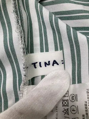 TINA:JOJUN/ティーナジョジュン/シャツ/ブラウス/トップス/グリーン/M
