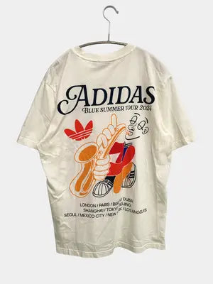 adidas/アディダス/Tシャツ/カットソー/トップス/アイボリー/M
