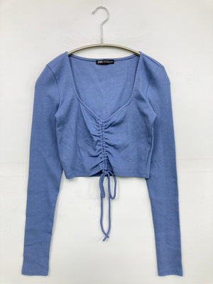 ZARA/ザラ/Tシャツ/カットソー/トップス/ブルー/M