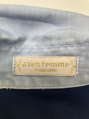 axes femme/アクシーズファム/シャツワンピース/ワンピース/ドレス/スカイブルー/M