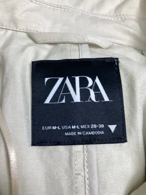ZARA/ザラ/トレンチコート/ジャケット/アウター/ベージュ/EUR M-L/USA M-L/ MEX 28-30
