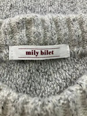 mily bilet/ニット/セーター/トップス/グレー/L