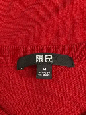 UNIQLO/ユニクロ/ニット/セーター/トップス/レッド/M